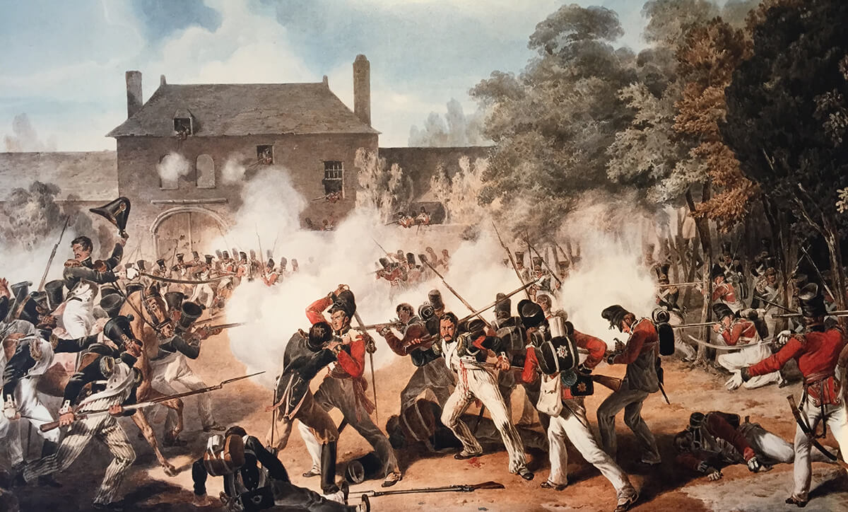 Scene from the battle of Waterloo