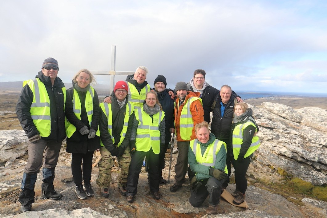 The Falklands War Mapping Project team in the Falkland Islands